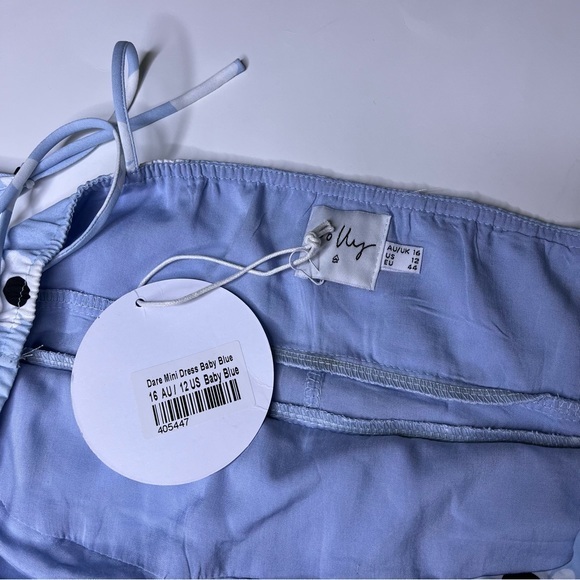 NWT Princess Polly Dare Mini Dress Baby Blue Size 12 - Picture 11 of 11